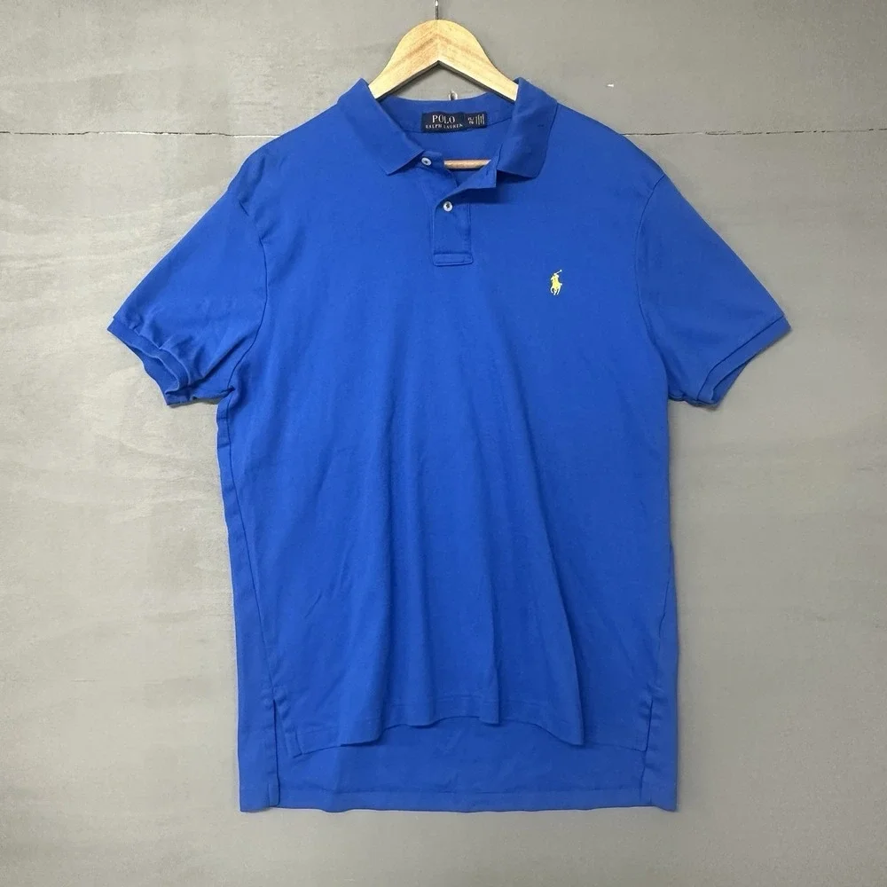 Polo Ralph Lauren Polo Shirt Mens XL Blue Comfort Preppy‎ Preowned